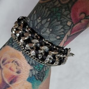 Silver Chain Ribbon Bracelet